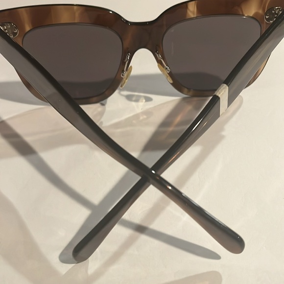 CELINE CLASSIC EMBOSSED LOGO SUNGLASSES PHOEBE PHILO  BROWN PRISTINE NWOT - Picture 5 of 9